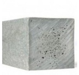 vierkante paal 7,0 x 7,0 x 300 cm. Grijs zonder punt